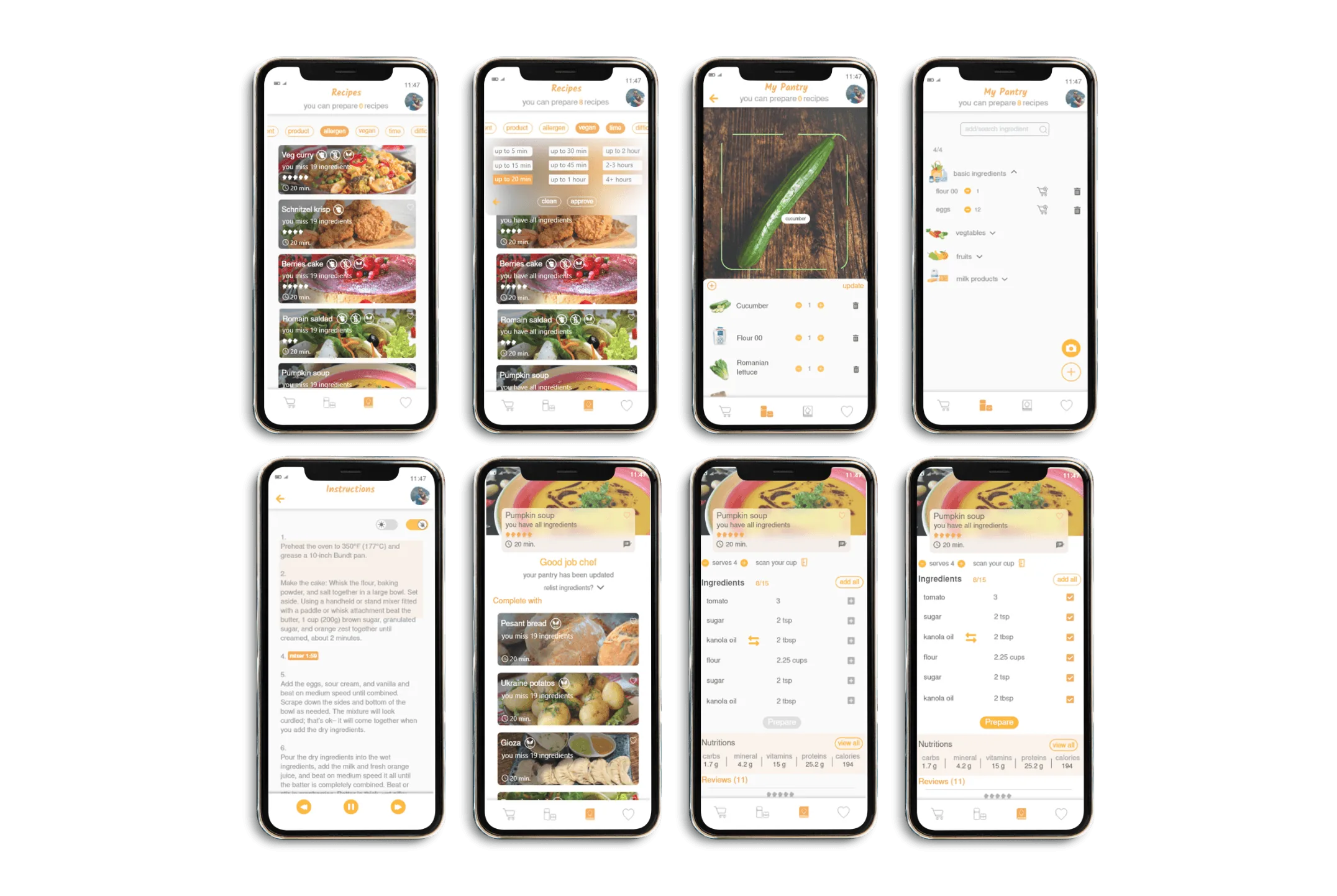 Chef Eat final screens
