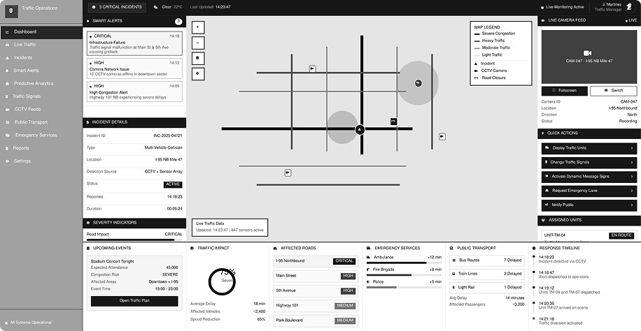 Iteration 01 wireframe — monitoring dashboard