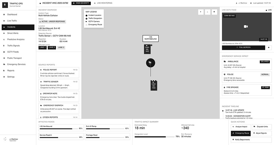 Iteration 02 wireframe — traffic ops investigation workspace